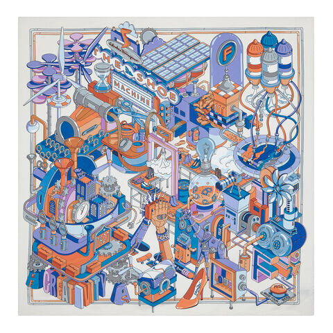 FO MANOVIA Scarf 90X90-WHITE