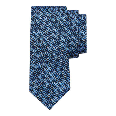 4-SUPER Print Tie-BLUE