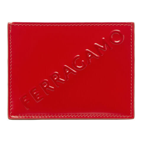 EMBOSSED FER Credit Card Case-Red
