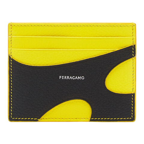 CUT OUT Credit Card Case-Black&Yellow