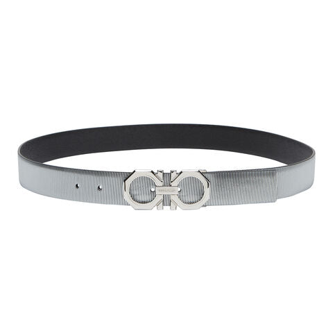 DOUBLE ADJUS Men's Belts-Silver